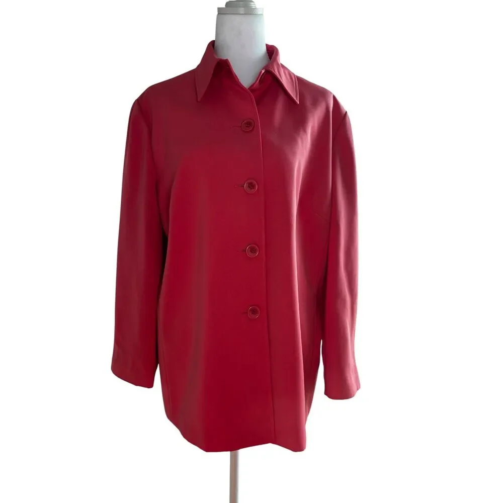 Votre Nom Salmon Pink Women's Coat Jacket - Size 12